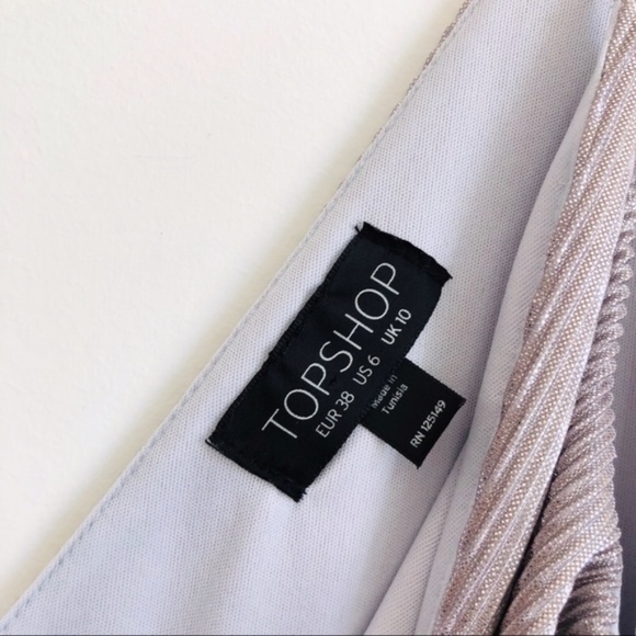 Topshop Metallic Pleated Romper - Picture 6 of 7